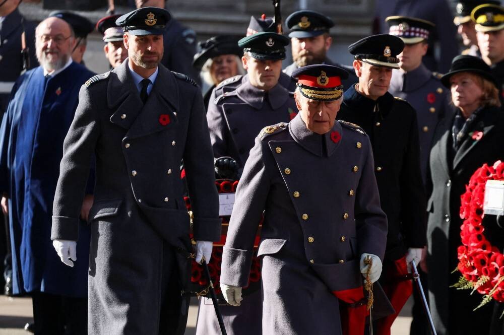 King Charles III and Prince William Pay Tribute to Fallen Soldiers in London