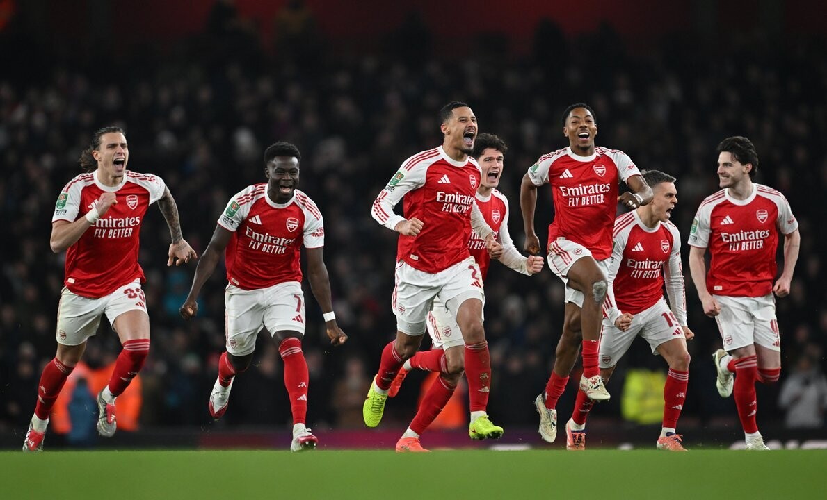 Arsenal beats Crystal Palace on penalties to reach League Cup semi-finals