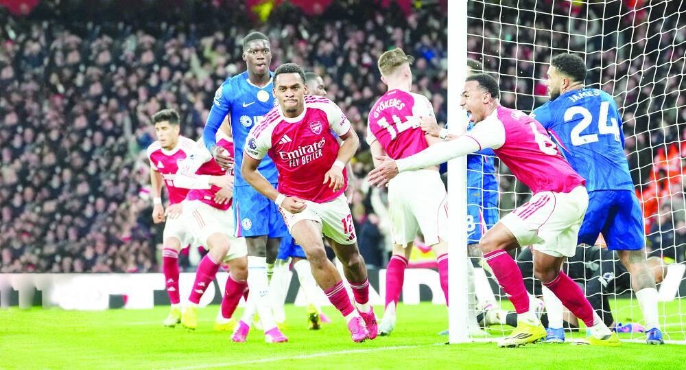 阿森纳在伦敦德比击败切尔西后领跑英超