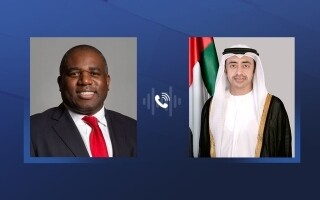 Шейх Абдулла бин Заед поздравляет Дэвида Ламми с его назначением министром иностранных дел Великобритании